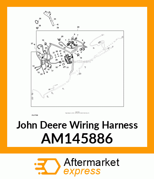 WIRING HARNESS, HARNESS ASSY, X7 DO AM145886