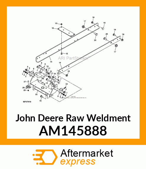 RAW WELDMENT, WELDMENT, DRIVE AM145888