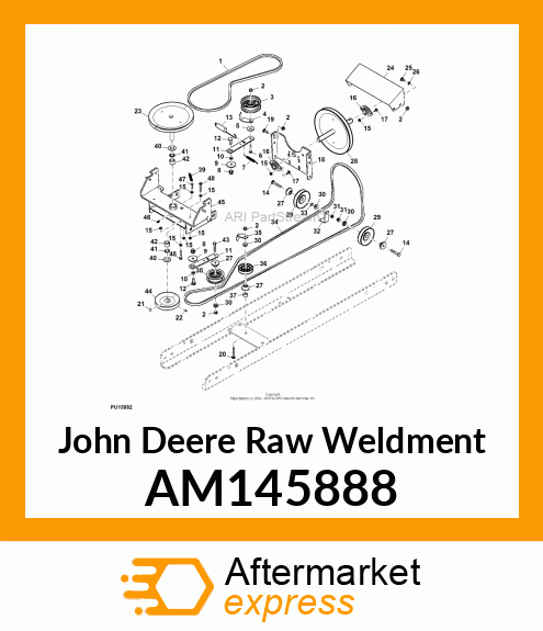 RAW WELDMENT, WELDMENT, DRIVE AM145888