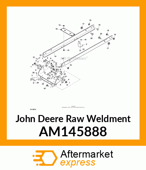 RAW WELDMENT, WELDMENT, DRIVE AM145888