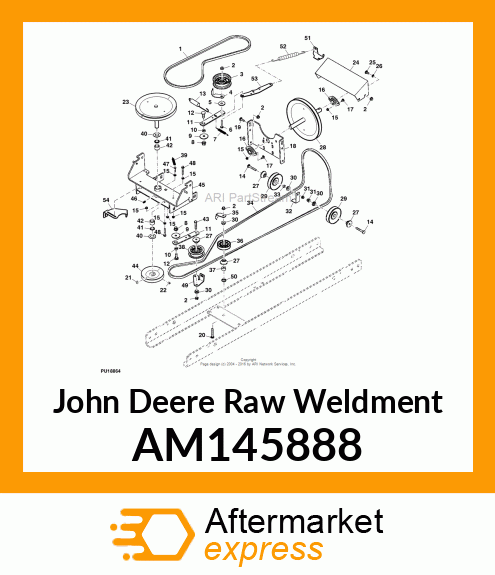 RAW WELDMENT, WELDMENT, DRIVE AM145888