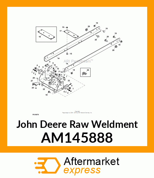 RAW WELDMENT, WELDMENT, DRIVE AM145888