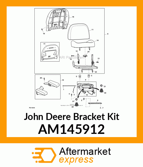 KIT, RH BACKREST PIVOT AM145912