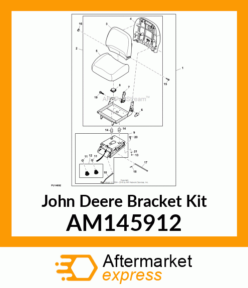 KIT, RH BACKREST PIVOT AM145912