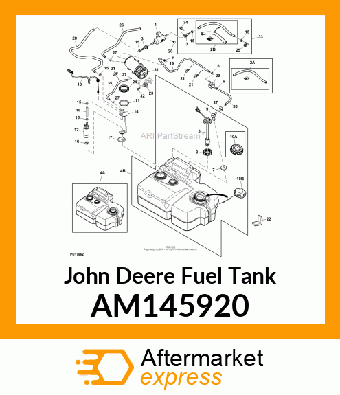 FUEL TANK, TANK, FUEL ASSEMBLED AM145920