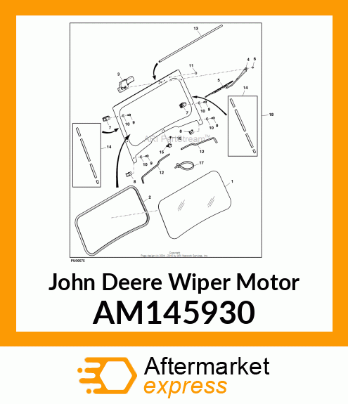 WIPER MOTOR, GLASS WS (MDUV) AM145930