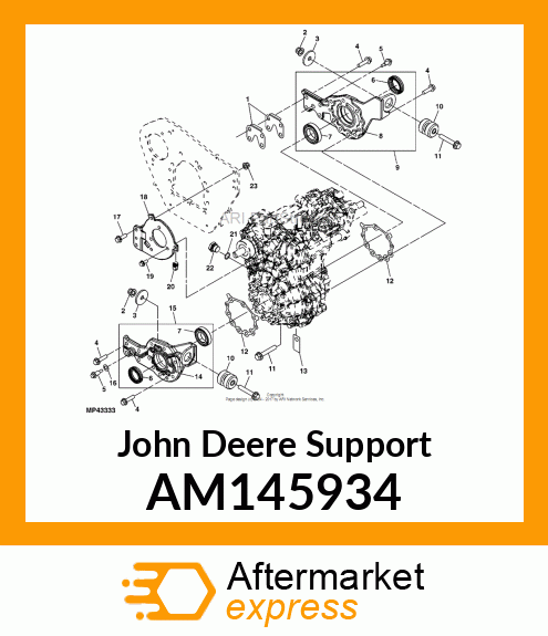 ASSEMBLY, SUPPORT TRANSMISSION LH AM145934