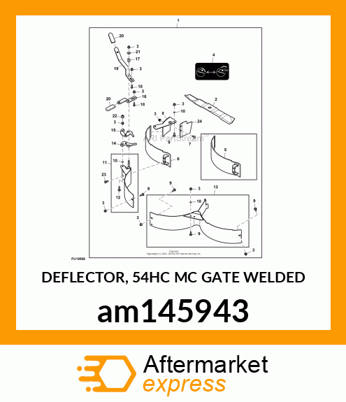 DEFLECTOR, 54HC MC GATE WELDED am145943