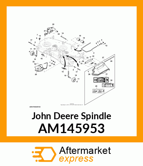 POST, ASSEMBLY, GAGE WHEEL SPINDLE AM145953