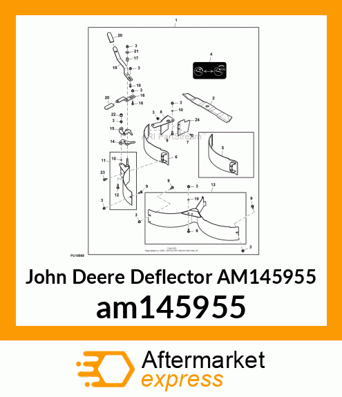 DEFLECTOR, 54HC STATIONARY WELDMENT am145955