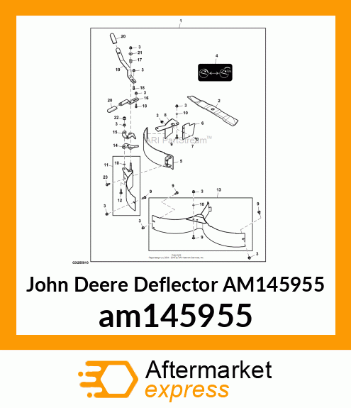 DEFLECTOR, 54HC STATIONARY WELDMENT am145955