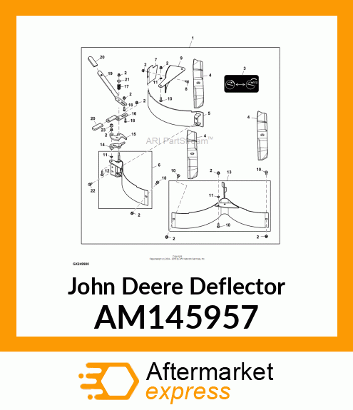DEFLECTOR, 60HC MC GATE WELDED AM145957