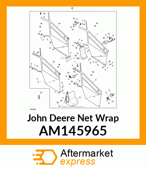 NET, ASSMBLY, LH, REAR, HDUV AM145965