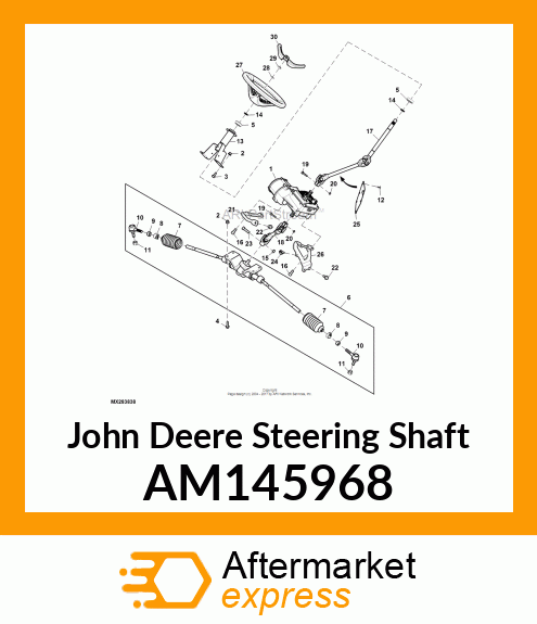 ASSEMBLY LINE PARTS, STEERING SHAFT AM145968