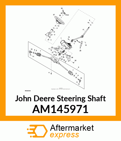 ASSEMBLY LINE PARTS, STEERING SHAFT AM145971