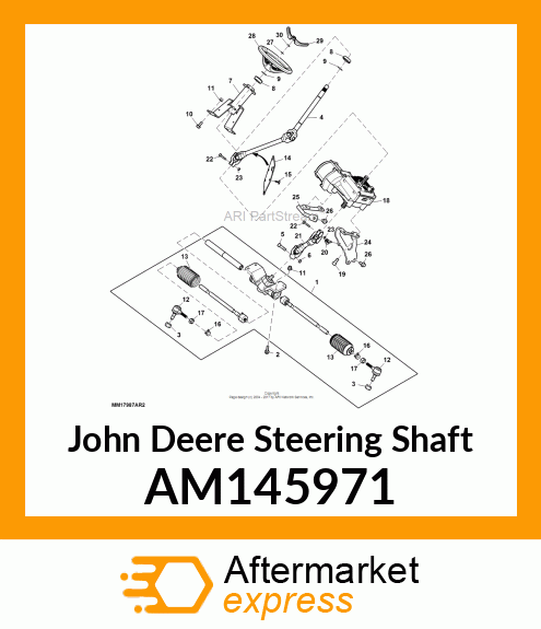 ASSEMBLY LINE PARTS, STEERING SHAFT AM145971