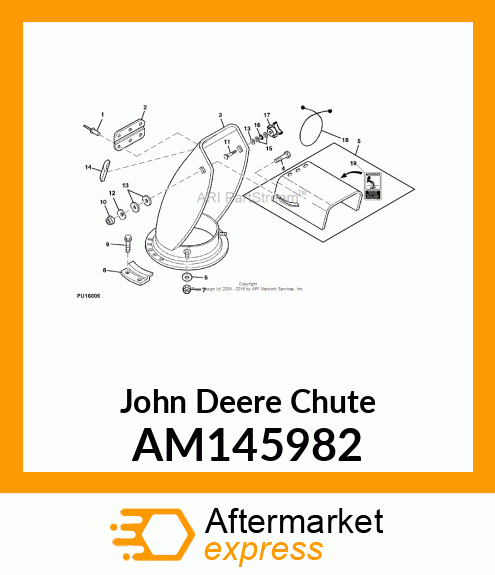 CHUTE, CHUTE, WELD DISCHARGE PAINT AM145982