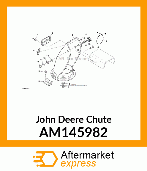 CHUTE, CHUTE, WELD DISCHARGE PAINT AM145982