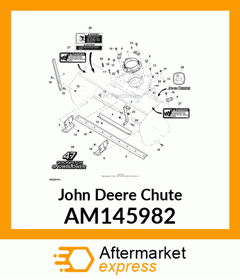 CHUTE, CHUTE, WELD DISCHARGE PAINT AM145982