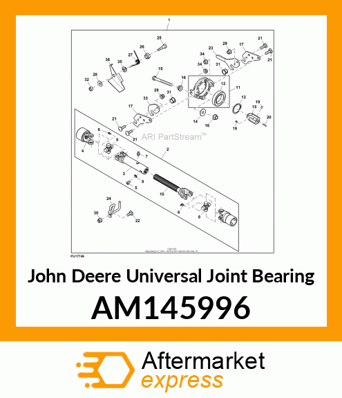 BEARING CROSS UNIVERSAL DRIVESHAFT AM145996