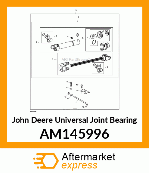 BEARING CROSS UNIVERSAL DRIVESHAFT AM145996