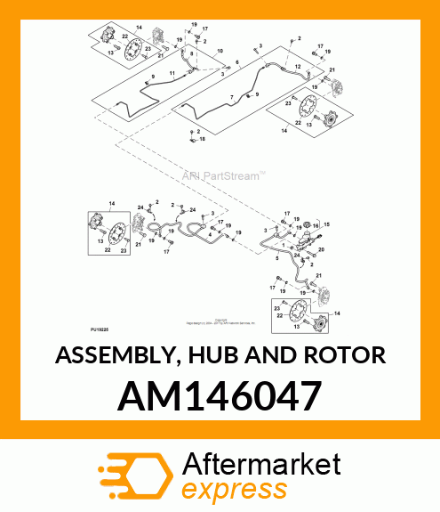 ASSEMBLY, HUB AND ROTOR AM146047