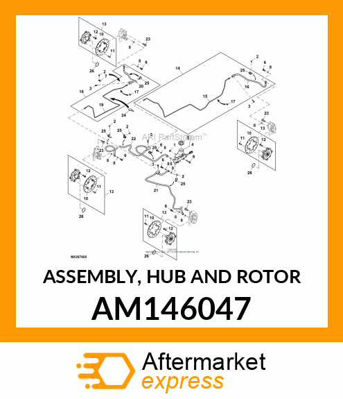 ASSEMBLY, HUB AND ROTOR AM146047