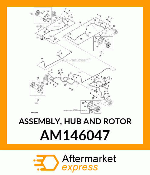 ASSEMBLY, HUB AND ROTOR AM146047