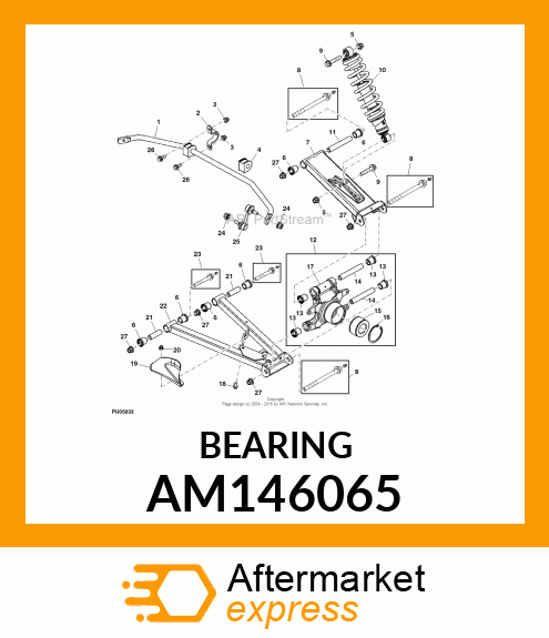 BALL BEARING, BEARING, WHEEL, I.D. AM146065