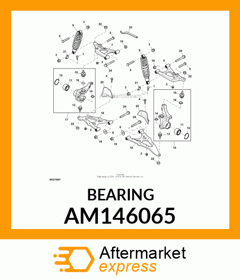 BALL BEARING, BEARING, WHEEL, I.D. AM146065