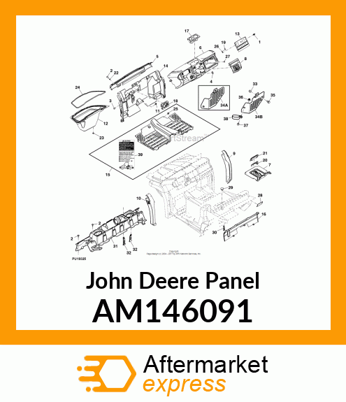 PANEL, PANEL, FIREWALL W/ENG LABELS AM146091