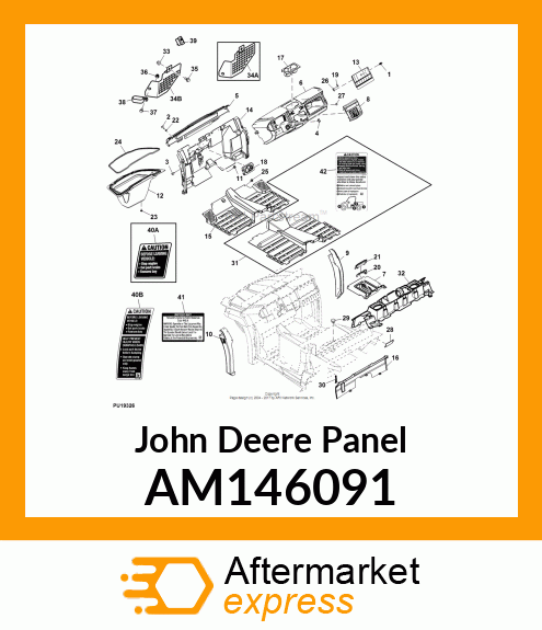 PANEL, PANEL, FIREWALL W/ENG LABELS AM146091