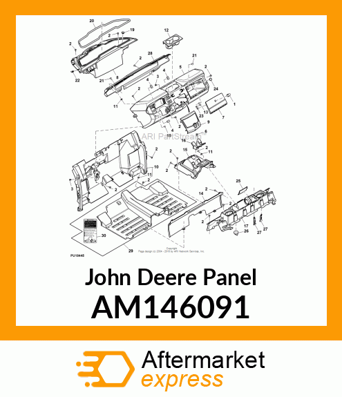 PANEL, PANEL, FIREWALL W/ENG LABELS AM146091