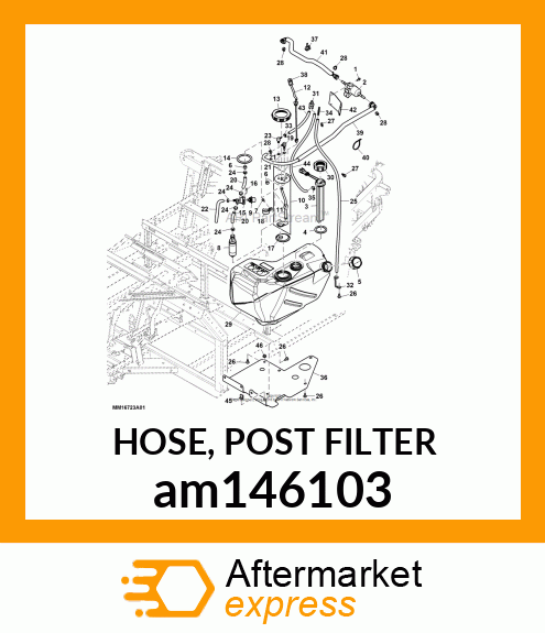 HOSE, POST FILTER am146103