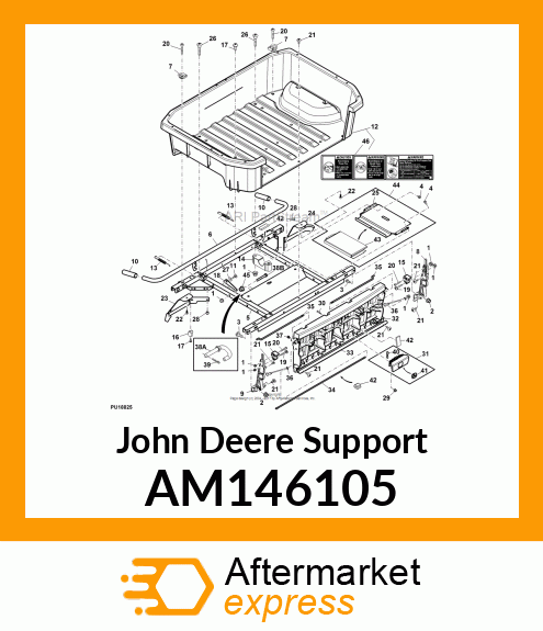 SUPPORT, SHIELD, HEAT W/ INSULATION AM146105