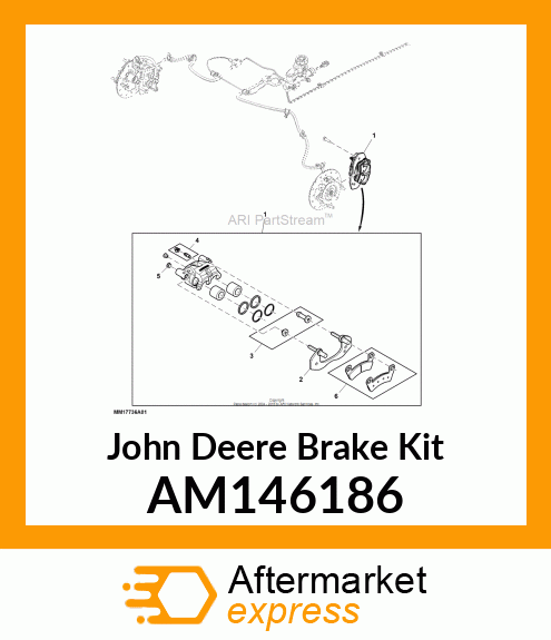 BRAKE KIT, KIT, CALIPER MOUNT BRACK AM146186