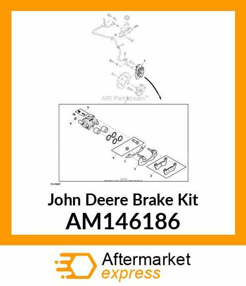 BRAKE KIT, KIT, CALIPER MOUNT BRACK AM146186