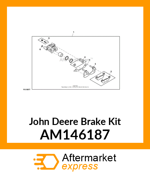 BRAKE KIT, KIT, CALIPER MOUNT BRACK AM146187