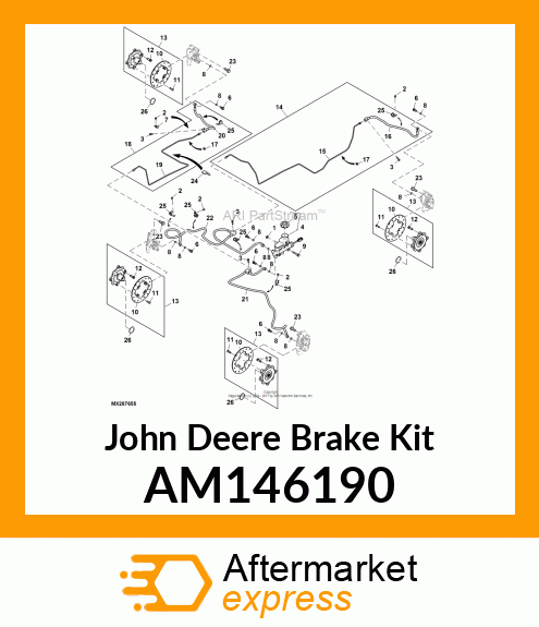 BRAKE KIT, KIT, CLEVIS AND FASTENER AM146190