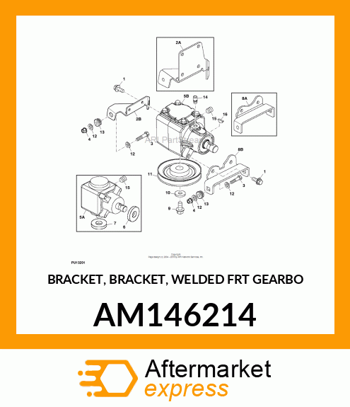 BRACKET, BRACKET, WELDED FRT GEARBO AM146214