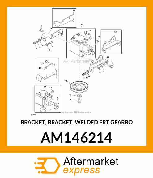 BRACKET, BRACKET, WELDED FRT GEARBO AM146214