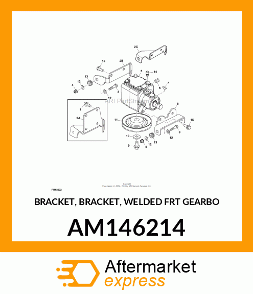 BRACKET, BRACKET, WELDED FRT GEARBO AM146214