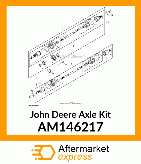 AXLE KIT, KIT, INBOARD DOJ BOOT SO AM146217