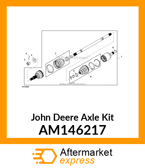 AXLE KIT, KIT, INBOARD DOJ BOOT SO AM146217