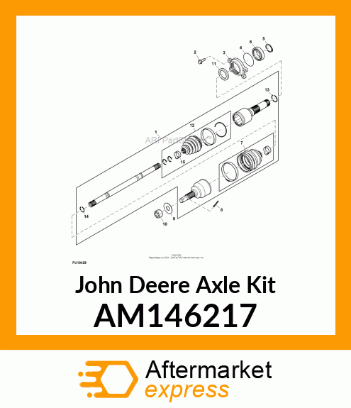 AXLE KIT, KIT, INBOARD DOJ BOOT SO AM146217