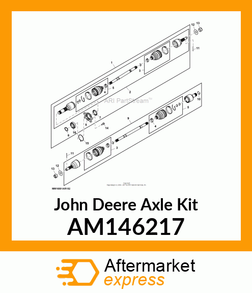 AXLE KIT, KIT, INBOARD DOJ BOOT SO AM146217