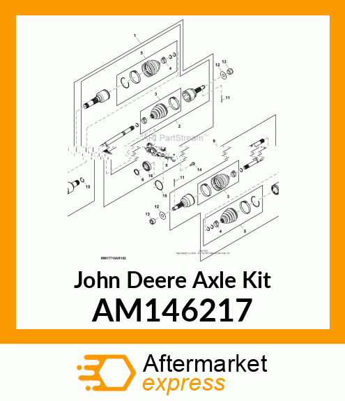 AXLE KIT, KIT, INBOARD DOJ BOOT SO AM146217