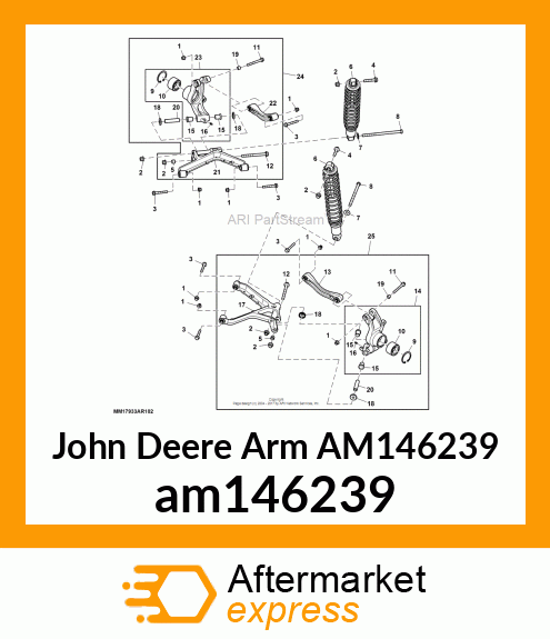 ARM, ARM, REAR LOWER LEFT ASSEMBLY am146239