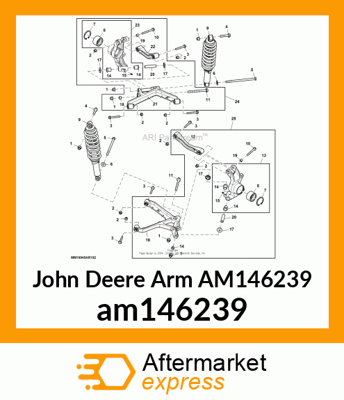 ARM, ARM, REAR LOWER LEFT ASSEMBLY am146239