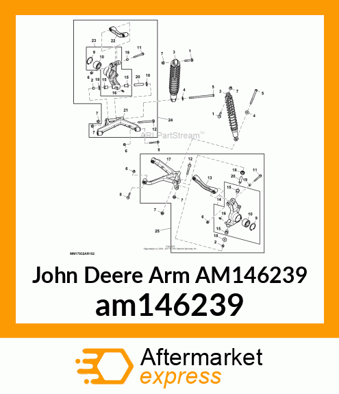 ARM, ARM, REAR LOWER LEFT ASSEMBLY am146239